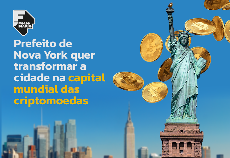 Prefeito de Nova York quer transformar a cidade na capital mundial das criptomoedas