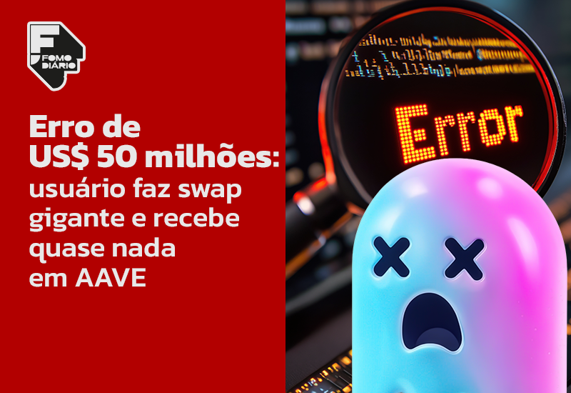 Erro de US$ 50 milhões: usuário faz swap gigante e recebe quase nada em AAVE